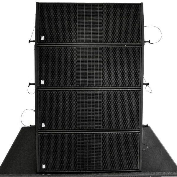 BishopSound Line Array BLC8 - Set of 4 Twin 8" Passive Line Array in purpose made flight case